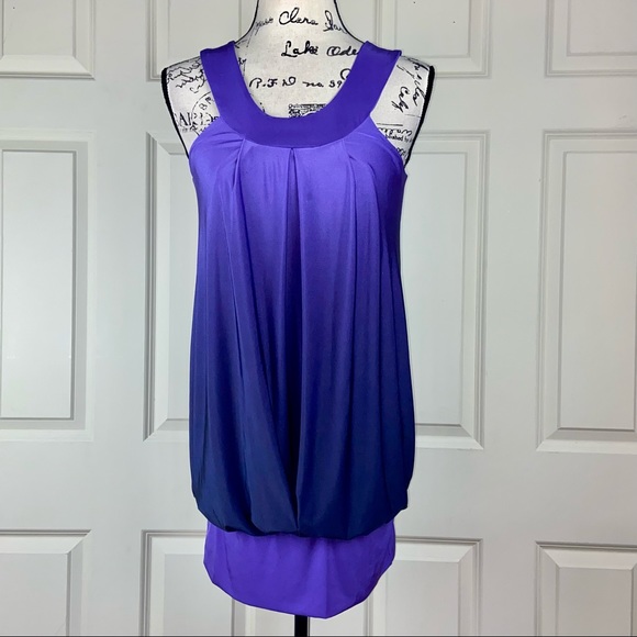 Alyn Paige Dresses & Skirts - Alyn Paige Ruched Purple Dress